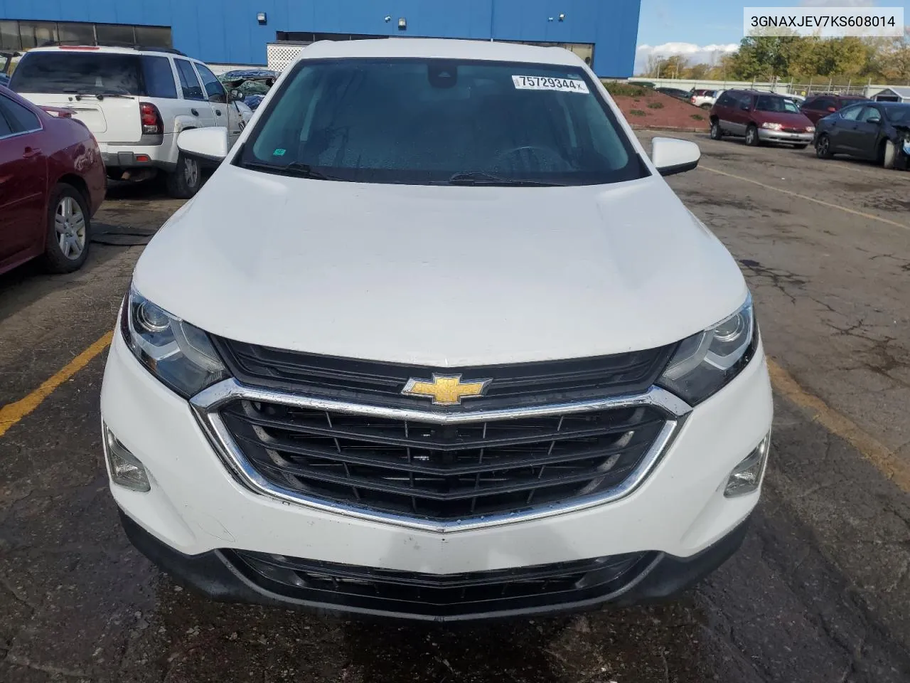 2019 Chevrolet Equinox Lt VIN: 3GNAXJEV7KS608014 Lot: 75729344