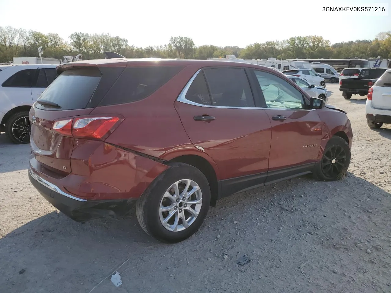 2019 Chevrolet Equinox Lt VIN: 3GNAXKEV0KS571216 Lot: 75730474