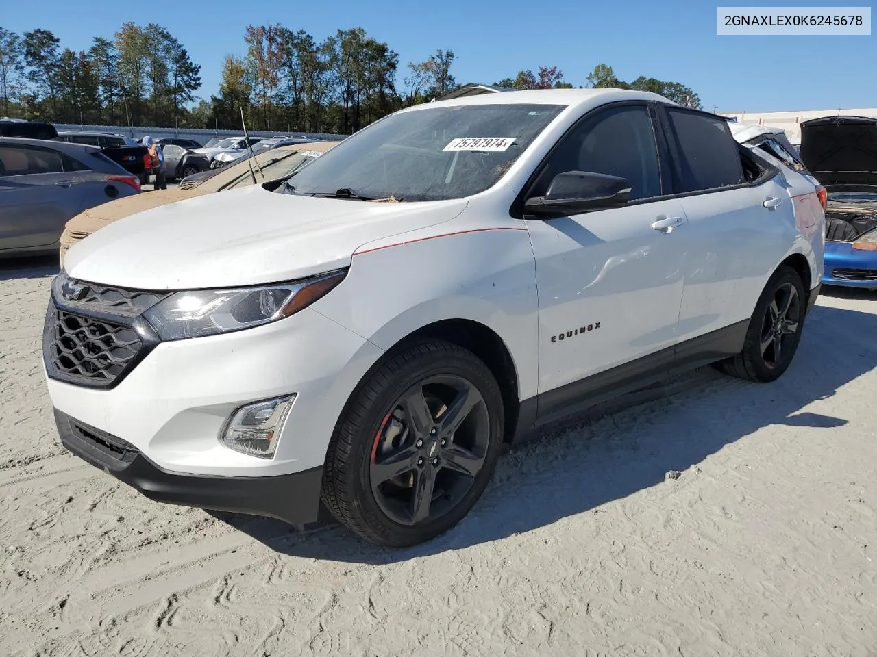 2019 Chevrolet Equinox Lt VIN: 2GNAXLEX0K6245678 Lot: 75797974