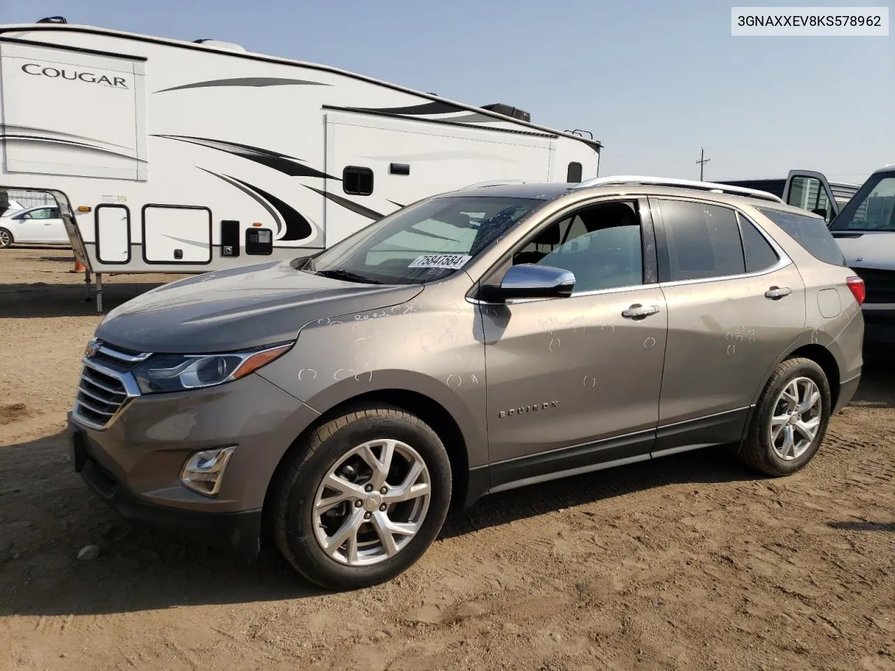 2019 Chevrolet Equinox Premier VIN: 3GNAXXEV8KS578962 Lot: 75847584