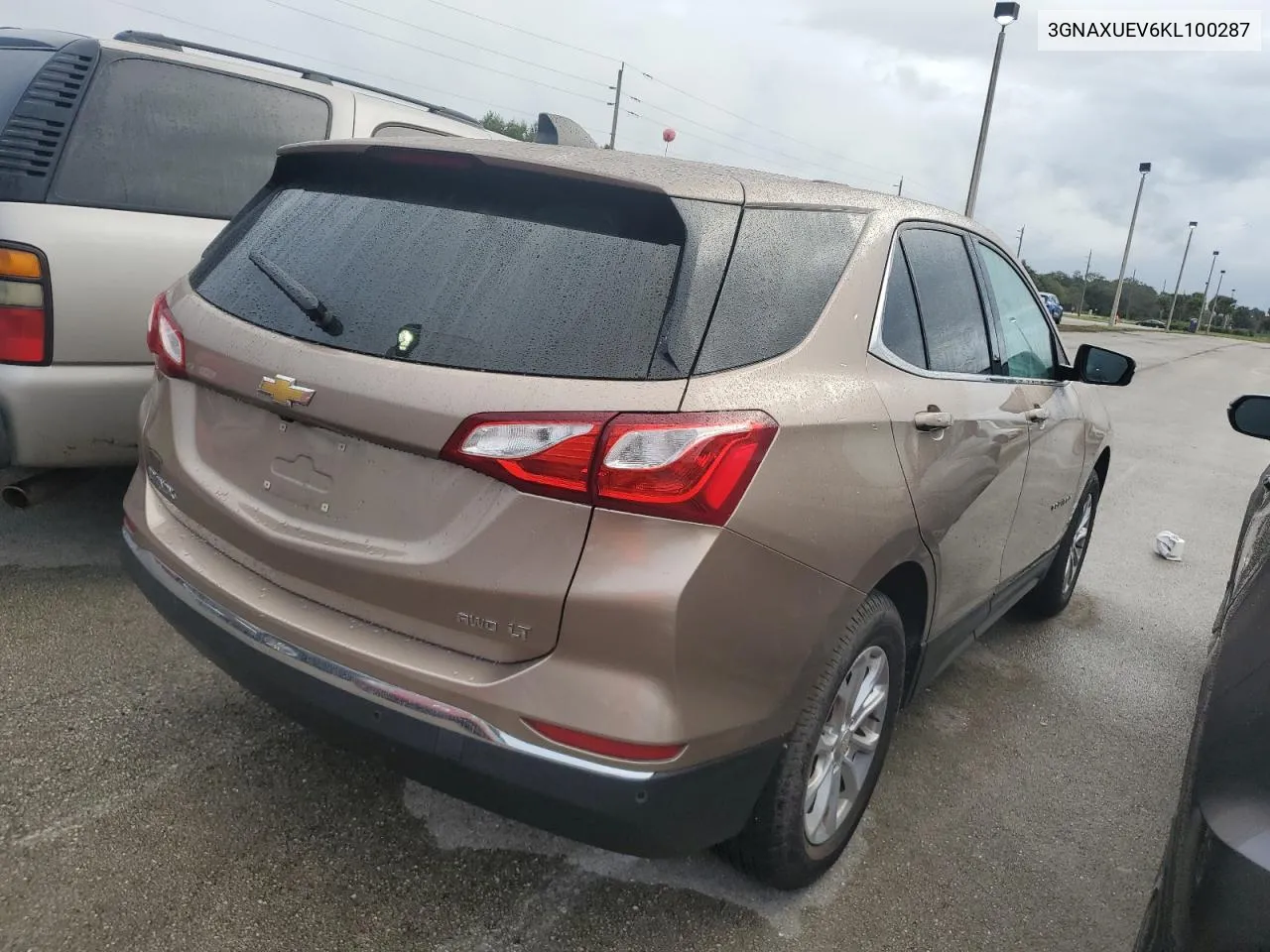 2019 Chevrolet Equinox Lt VIN: 3GNAXUEV6KL100287 Lot: 75885864