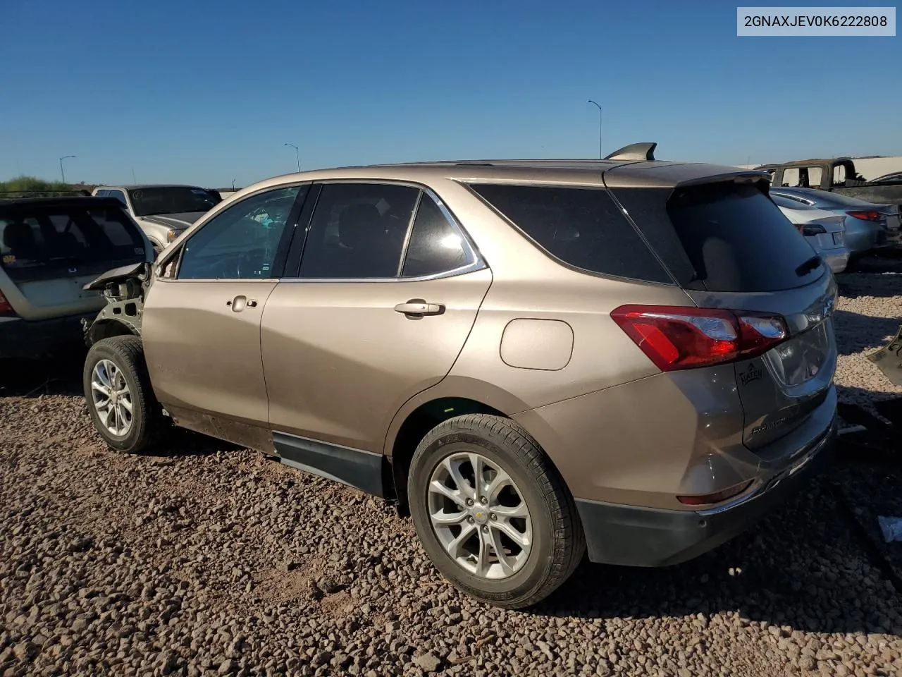 2019 Chevrolet Equinox Lt VIN: 2GNAXJEV0K6222808 Lot: 76057104