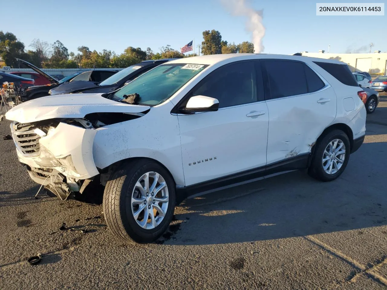 2019 Chevrolet Equinox Lt VIN: 2GNAXKEV0K6114453 Lot: 76057614