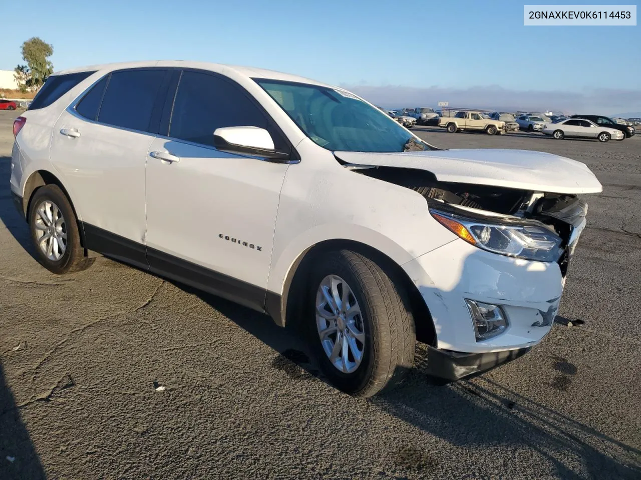 2019 Chevrolet Equinox Lt VIN: 2GNAXKEV0K6114453 Lot: 76057614