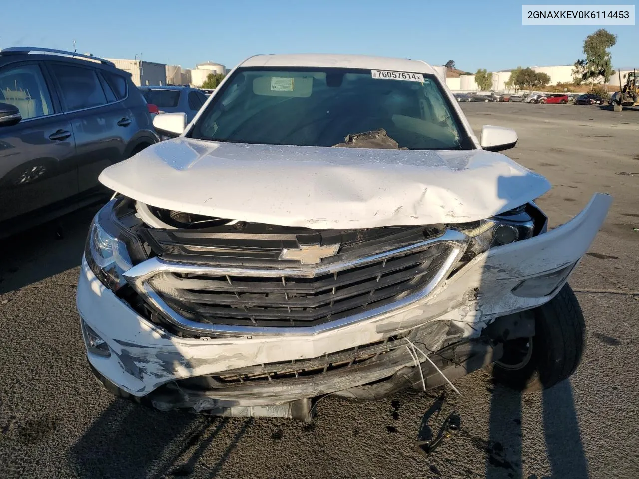 2019 Chevrolet Equinox Lt VIN: 2GNAXKEV0K6114453 Lot: 76057614