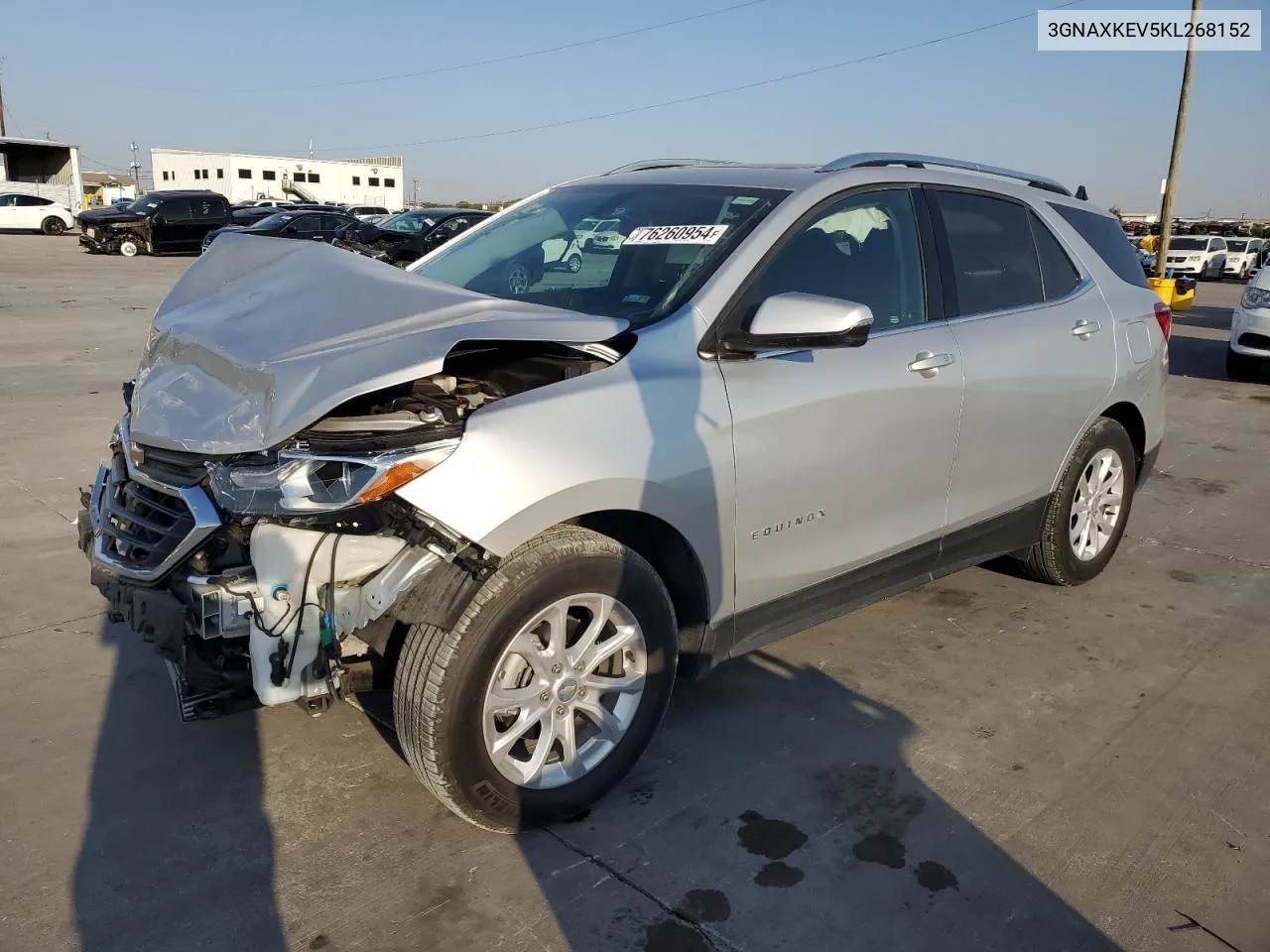 2019 Chevrolet Equinox Lt VIN: 3GNAXKEV5KL268152 Lot: 76260954