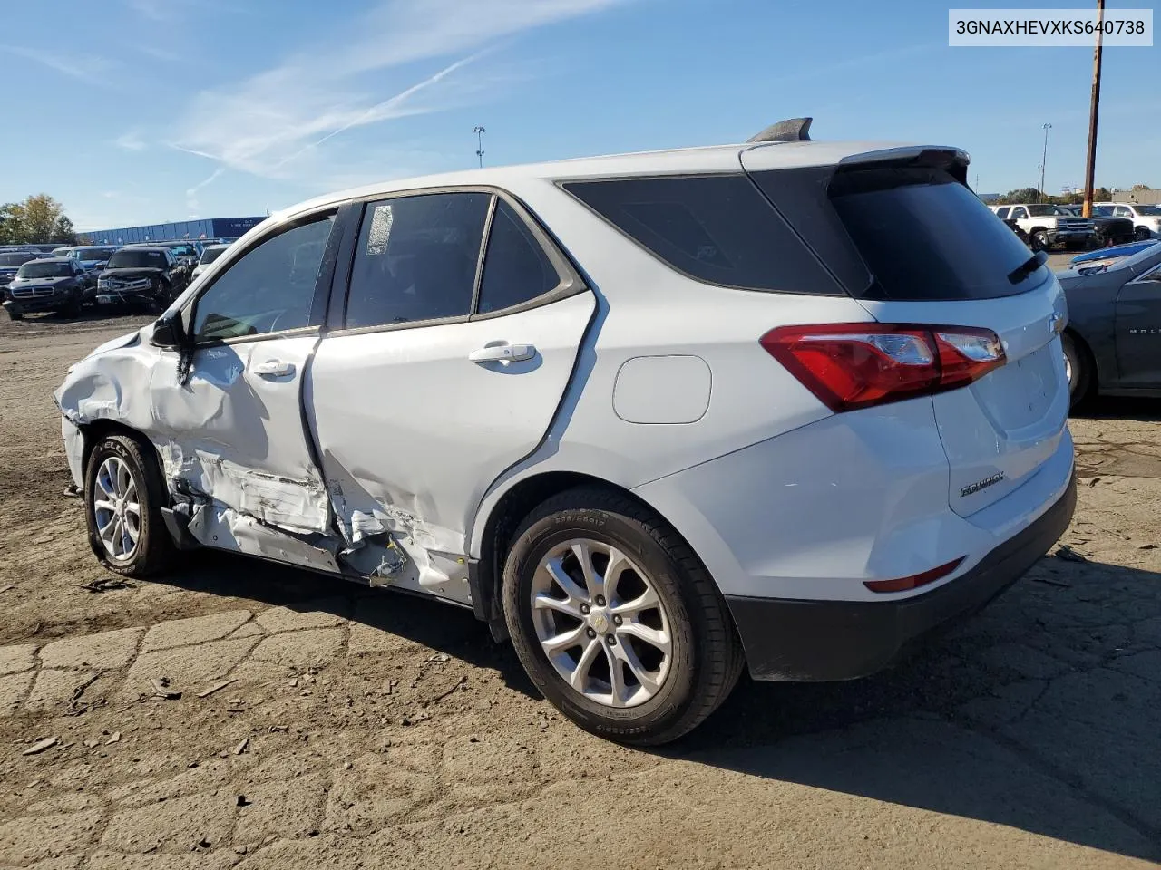 2019 Chevrolet Equinox Ls VIN: 3GNAXHEVXKS640738 Lot: 76285504