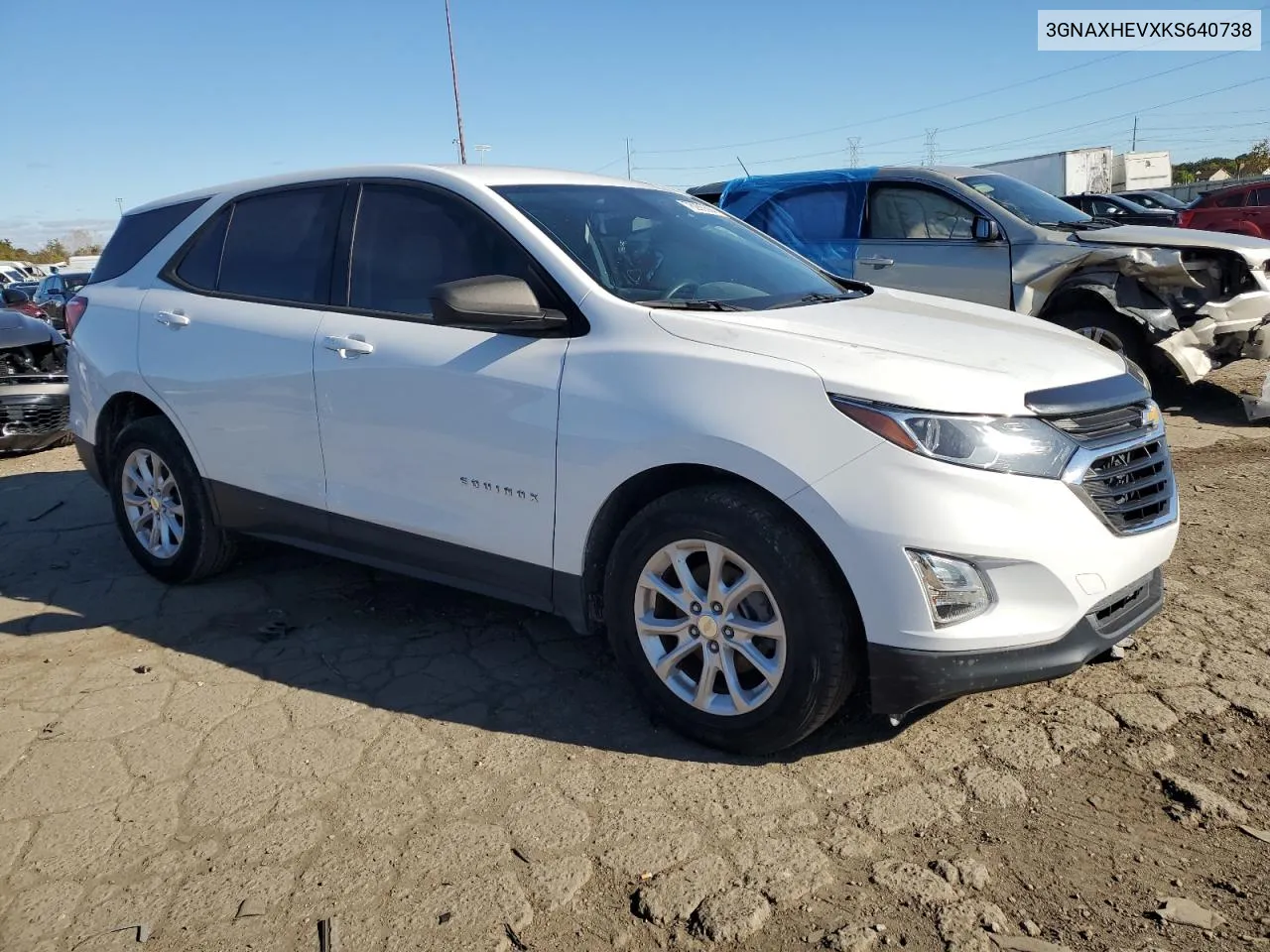 2019 Chevrolet Equinox Ls VIN: 3GNAXHEVXKS640738 Lot: 76285504