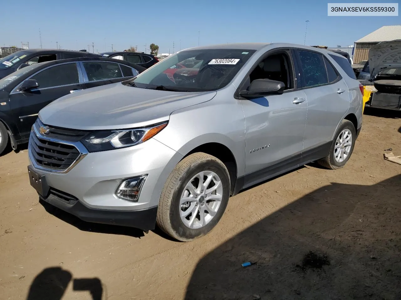 2019 Chevrolet Equinox Ls VIN: 3GNAXSEV6KS559300 Lot: 76302084