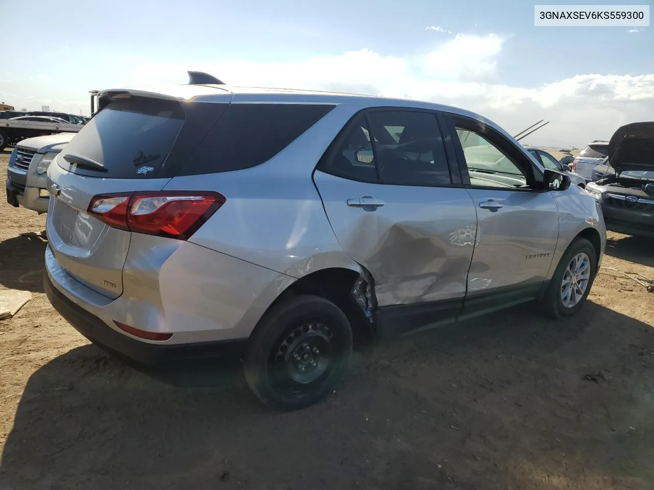 2019 Chevrolet Equinox Ls VIN: 3GNAXSEV6KS559300 Lot: 76302084