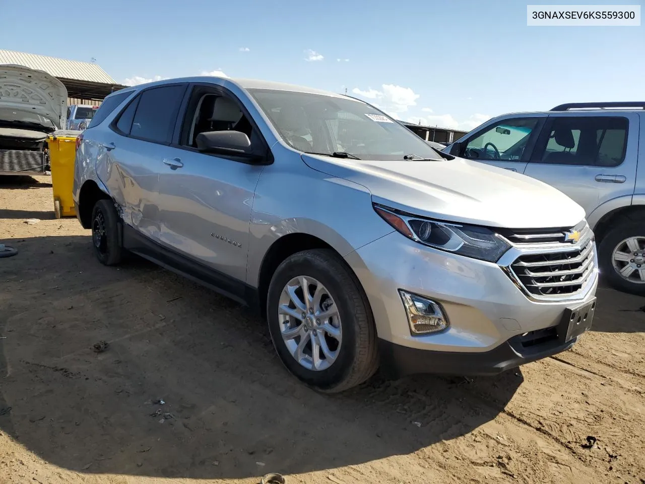 2019 Chevrolet Equinox Ls VIN: 3GNAXSEV6KS559300 Lot: 76302084