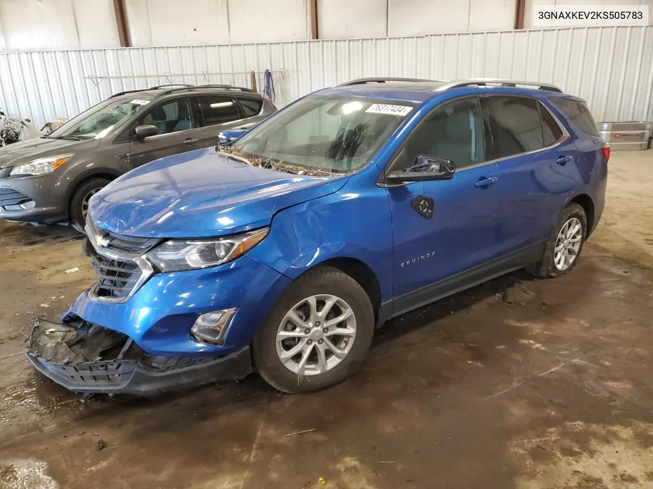 2019 Chevrolet Equinox Lt VIN: 3GNAXKEV2KS505783 Lot: 76317434