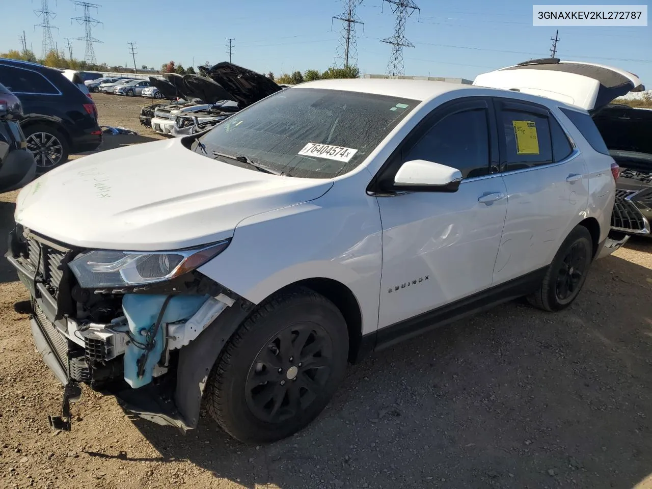 2019 Chevrolet Equinox Lt VIN: 3GNAXKEV2KL272787 Lot: 76404574