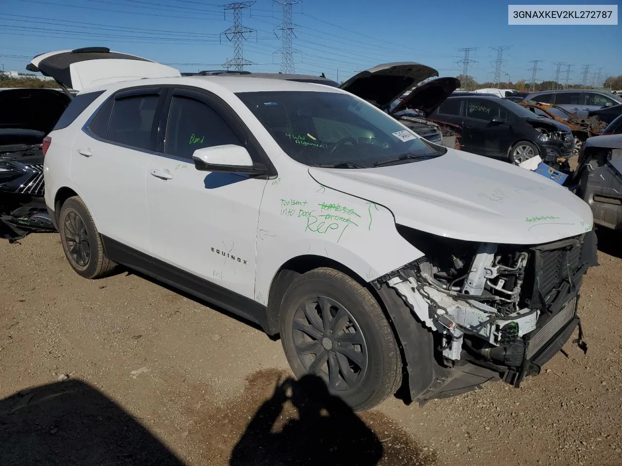 2019 Chevrolet Equinox Lt VIN: 3GNAXKEV2KL272787 Lot: 76404574