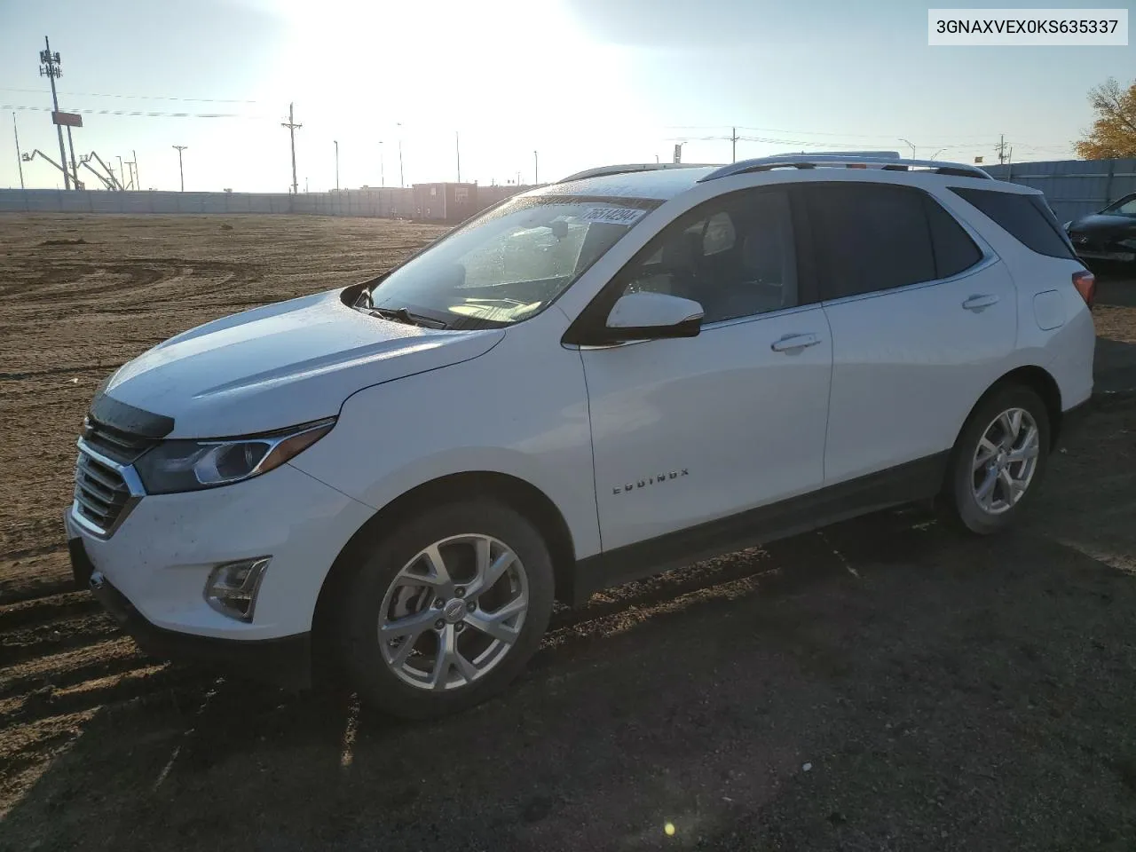 2019 Chevrolet Equinox Lt VIN: 3GNAXVEX0KS635337 Lot: 76514294