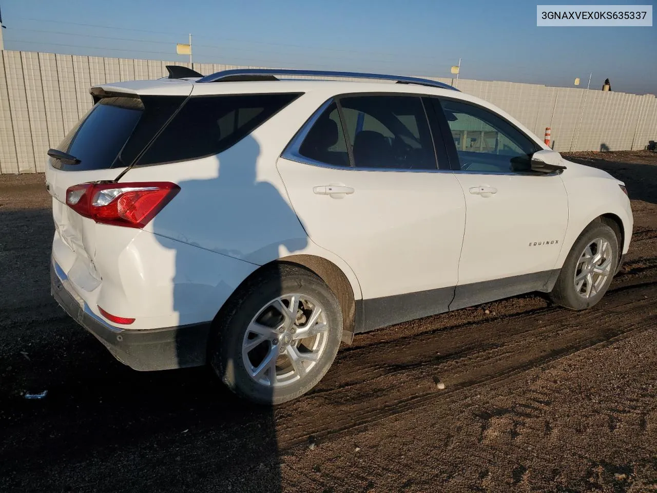 2019 Chevrolet Equinox Lt VIN: 3GNAXVEX0KS635337 Lot: 76514294