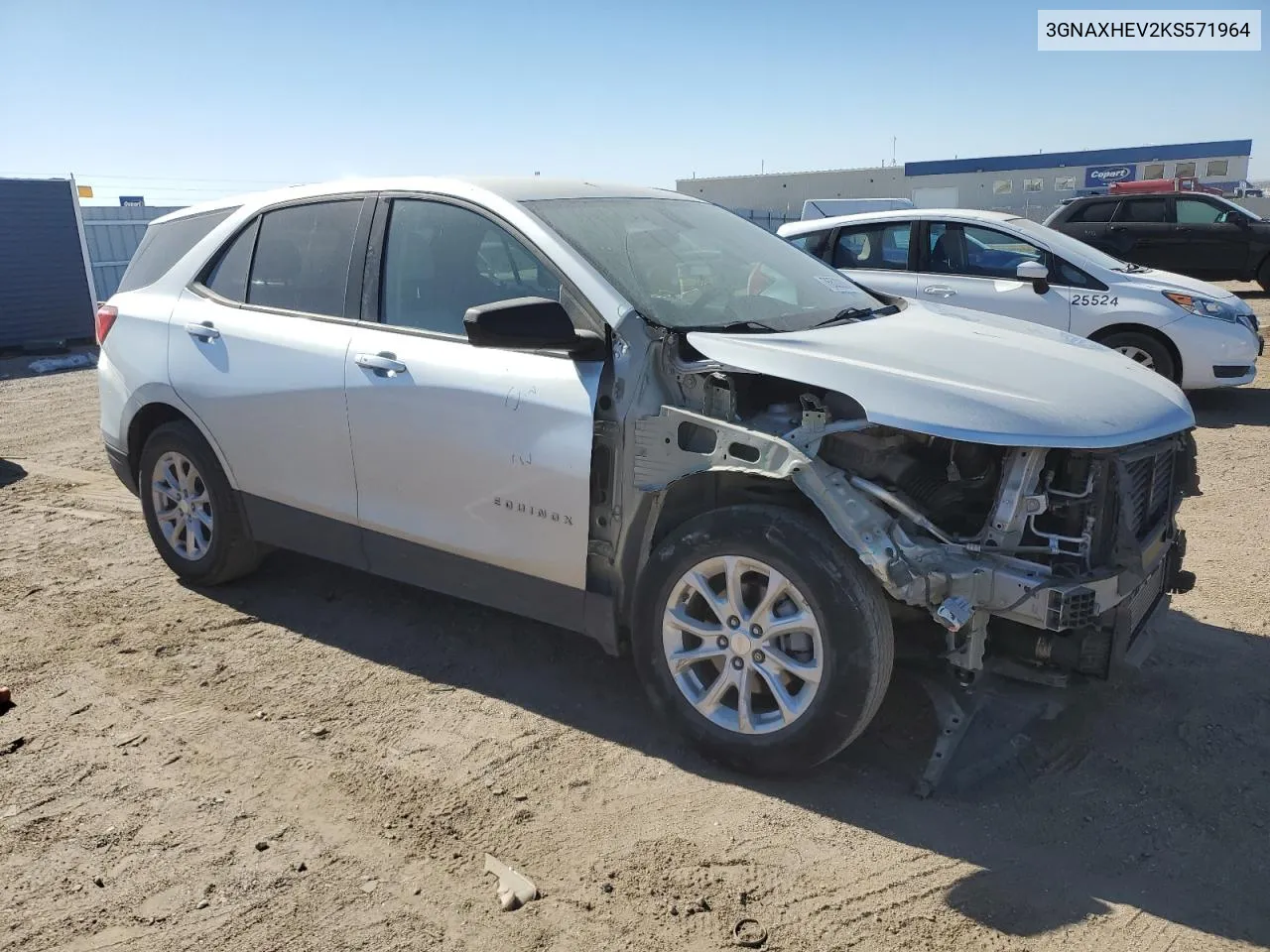 2019 Chevrolet Equinox Ls VIN: 3GNAXHEV2KS571964 Lot: 76522094