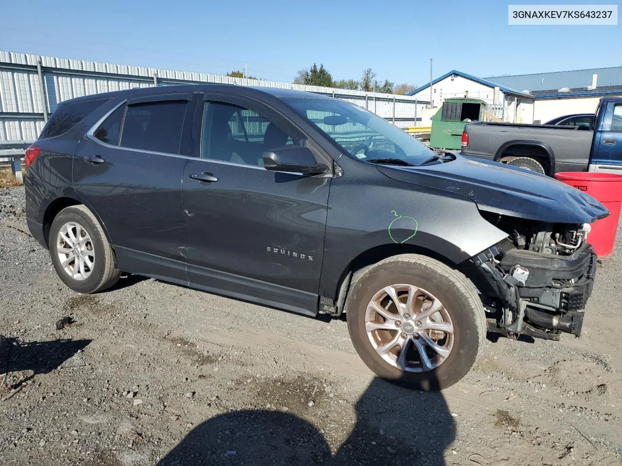 2019 Chevrolet Equinox Lt VIN: 3GNAXKEV7KS643237 Lot: 76551944