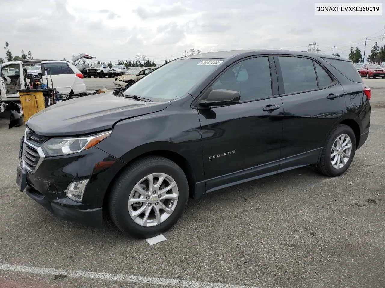 2019 Chevrolet Equinox Ls VIN: 3GNAXHEVXKL360019 Lot: 76616144