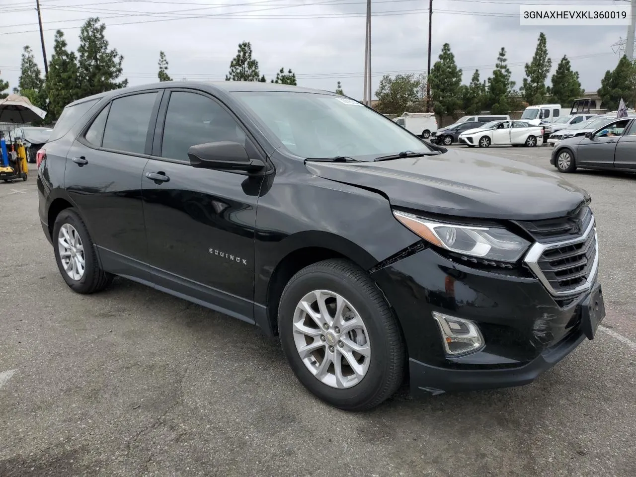 2019 Chevrolet Equinox Ls VIN: 3GNAXHEVXKL360019 Lot: 76616144