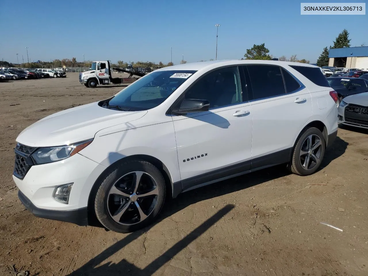 2019 Chevrolet Equinox Lt VIN: 3GNAXKEV2KL306713 Lot: 76688154