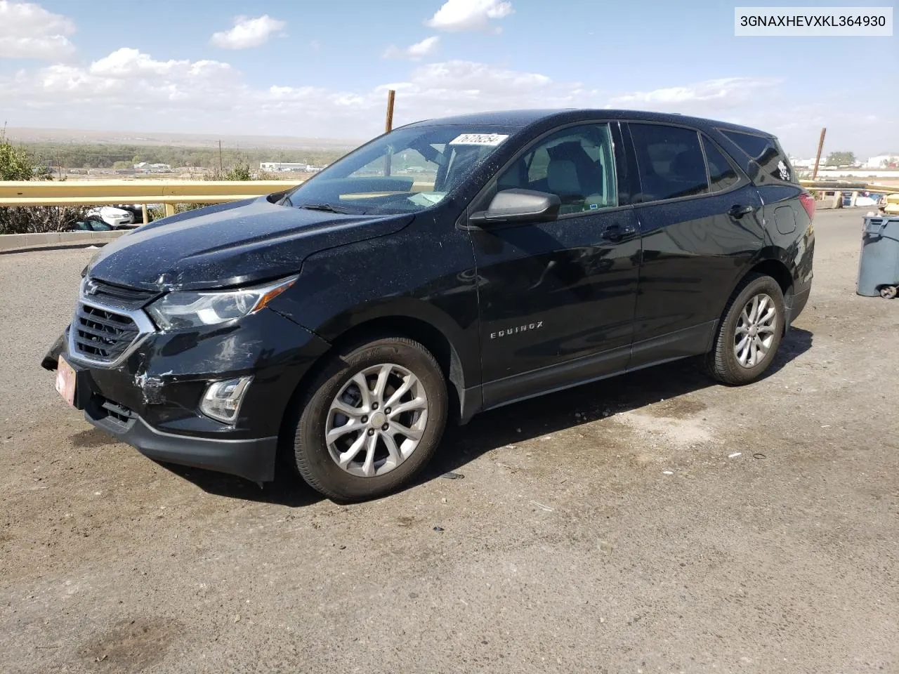 2019 Chevrolet Equinox Ls VIN: 3GNAXHEVXKL364930 Lot: 76728254