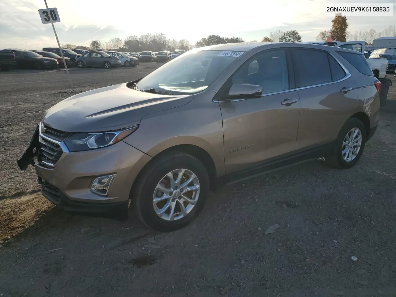 2019 Chevrolet Equinox Lt VIN: 2GNAXUEV9K6158835 Lot: 76971514