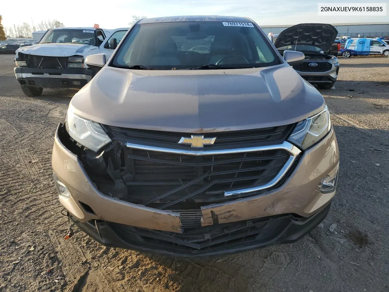 2019 Chevrolet Equinox Lt VIN: 2GNAXUEV9K6158835 Lot: 76971514