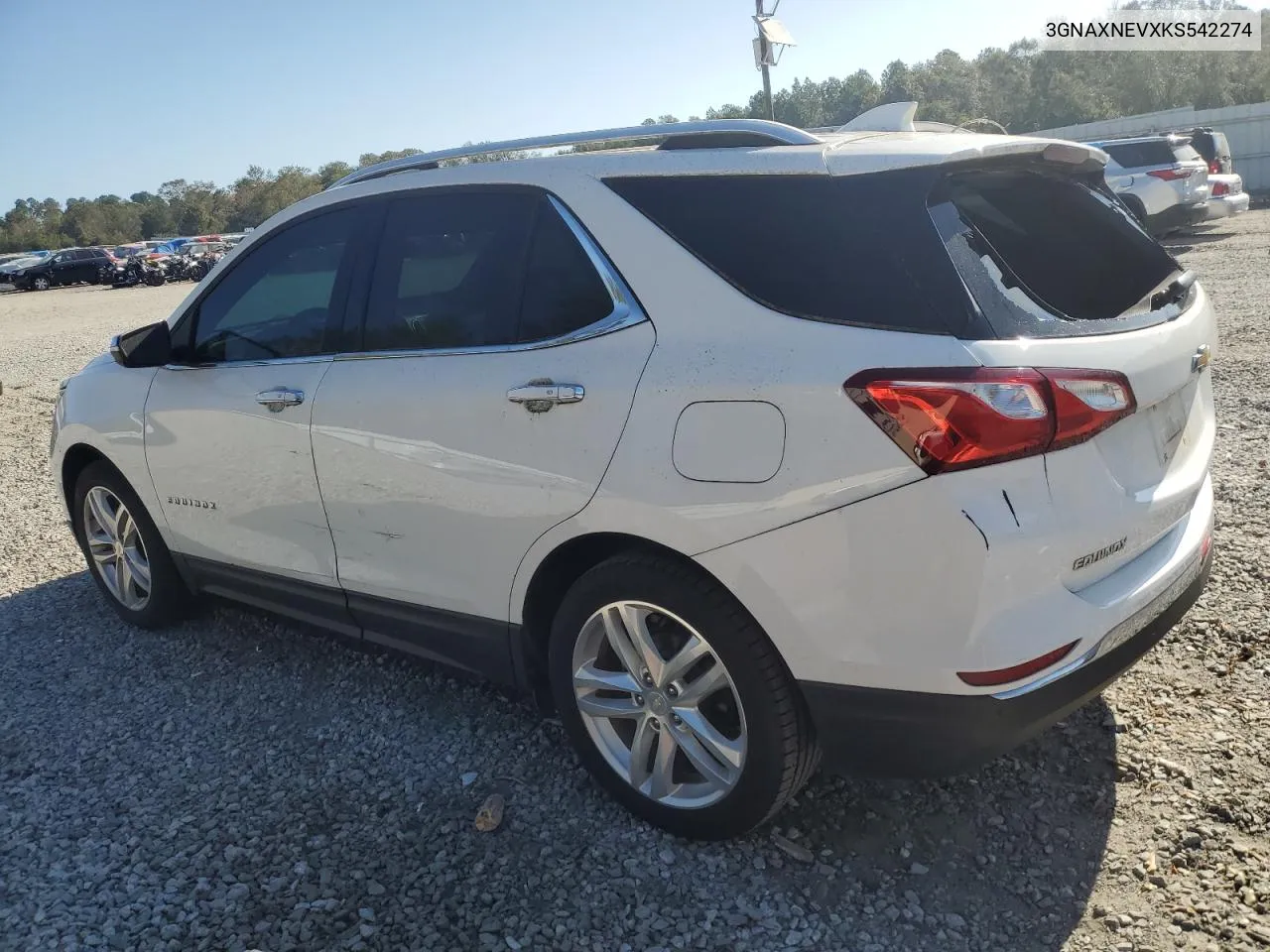 2019 Chevrolet Equinox Premier VIN: 3GNAXNEVXKS542274 Lot: 76982184