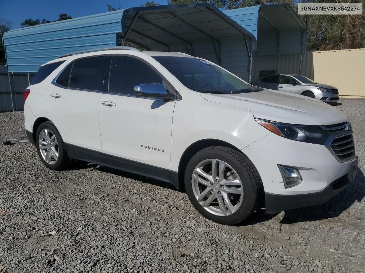 2019 Chevrolet Equinox Premier VIN: 3GNAXNEVXKS542274 Lot: 76982184