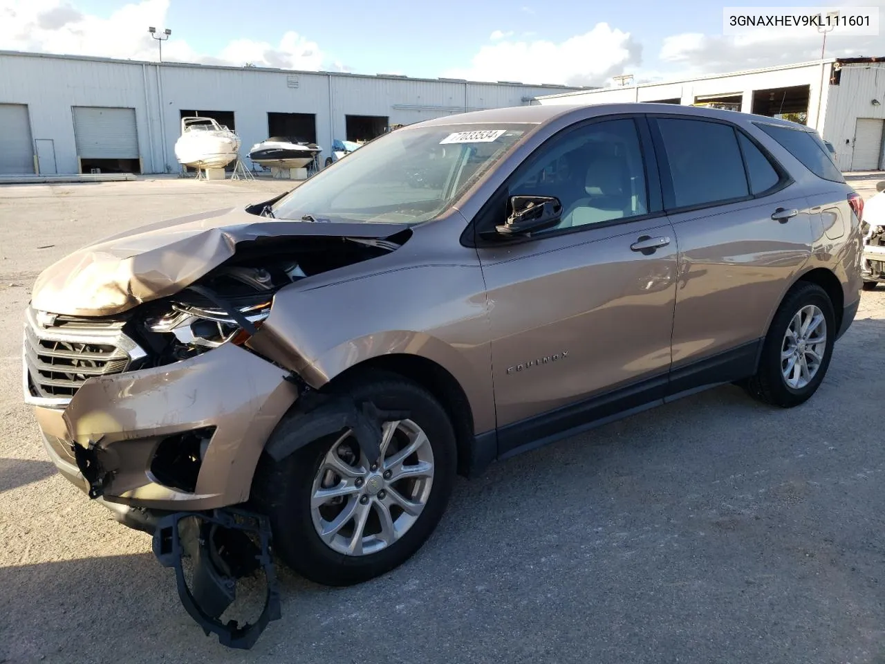 2019 Chevrolet Equinox Ls VIN: 3GNAXHEV9KL111601 Lot: 77033534