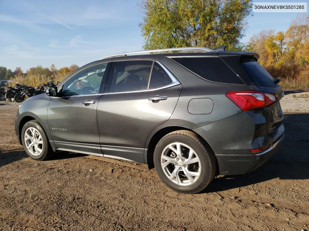 2019 Chevrolet Equinox Premier VIN: 3GNAXNEV8KS501285 Lot: 77076624