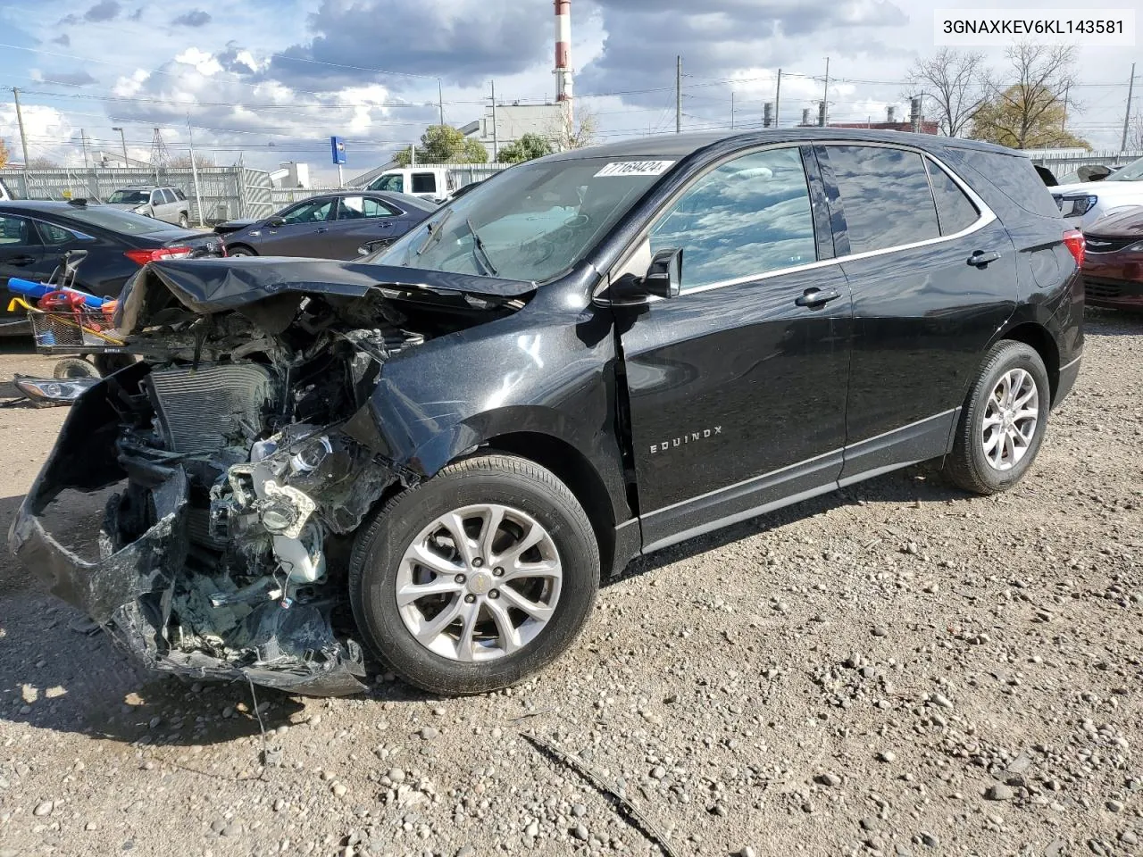 2019 Chevrolet Equinox Lt VIN: 3GNAXKEV6KL143581 Lot: 77169424