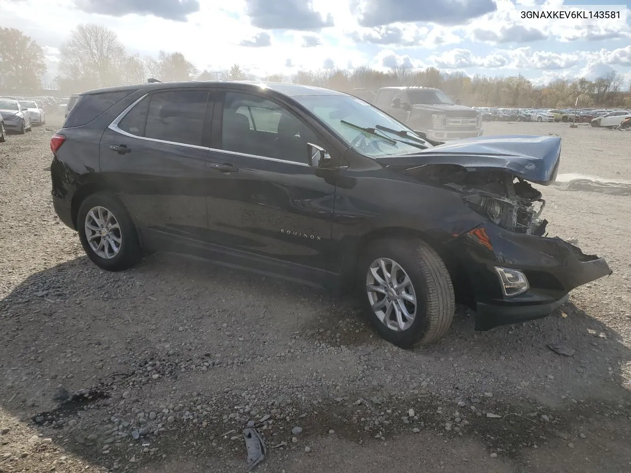 2019 Chevrolet Equinox Lt VIN: 3GNAXKEV6KL143581 Lot: 77169424