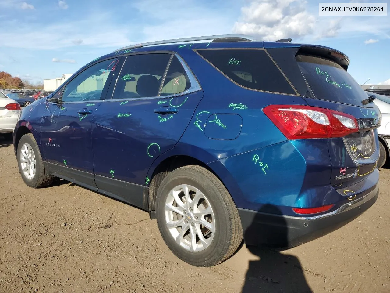 2019 Chevrolet Equinox Lt VIN: 2GNAXUEV0K6278264 Lot: 77206794