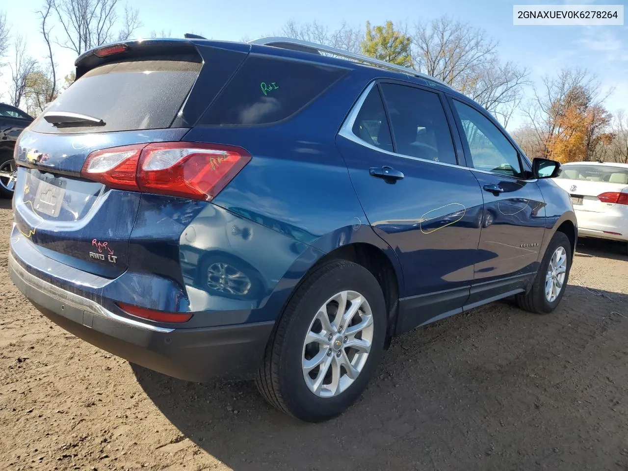 2019 Chevrolet Equinox Lt VIN: 2GNAXUEV0K6278264 Lot: 77206794