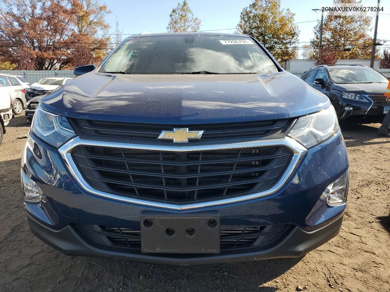 2019 Chevrolet Equinox Lt VIN: 2GNAXUEV0K6278264 Lot: 77206794