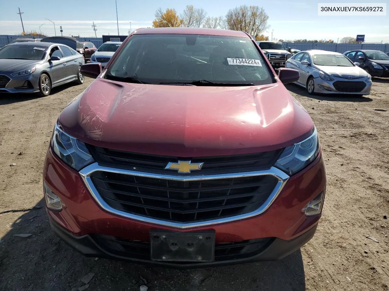 2019 Chevrolet Equinox Lt VIN: 3GNAXUEV7KS659272 Lot: 77344224