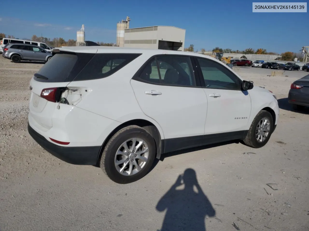 2019 Chevrolet Equinox Ls VIN: 2GNAXHEV2K6145139 Lot: 77400894