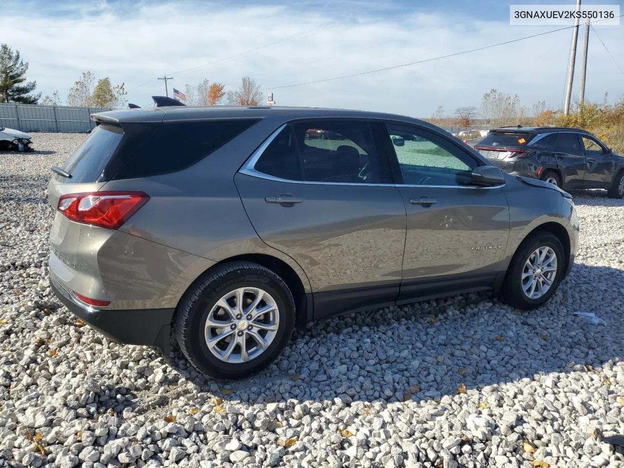 2019 Chevrolet Equinox Lt VIN: 3GNAXUEV2KS550136 Lot: 77413404