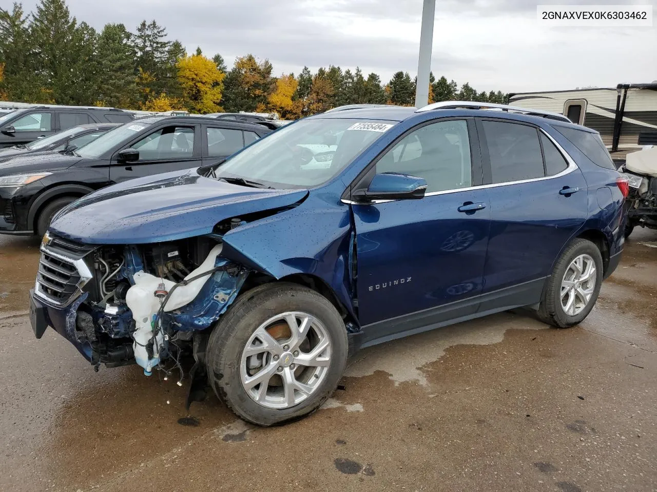 2019 Chevrolet Equinox Lt VIN: 2GNAXVEX0K6303462 Lot: 77555484