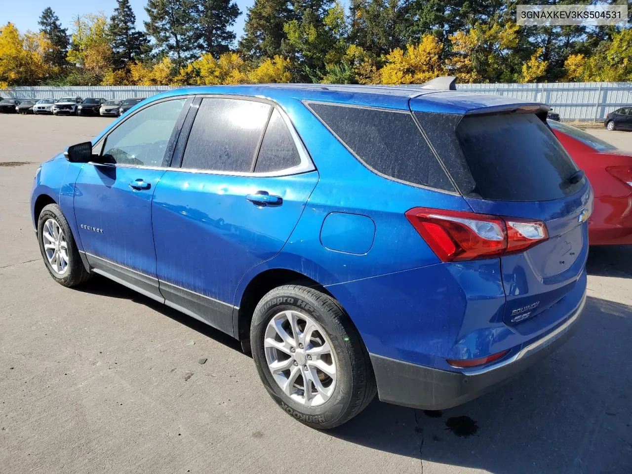 2019 Chevrolet Equinox Lt VIN: 3GNAXKEV3KS504531 Lot: 77576294