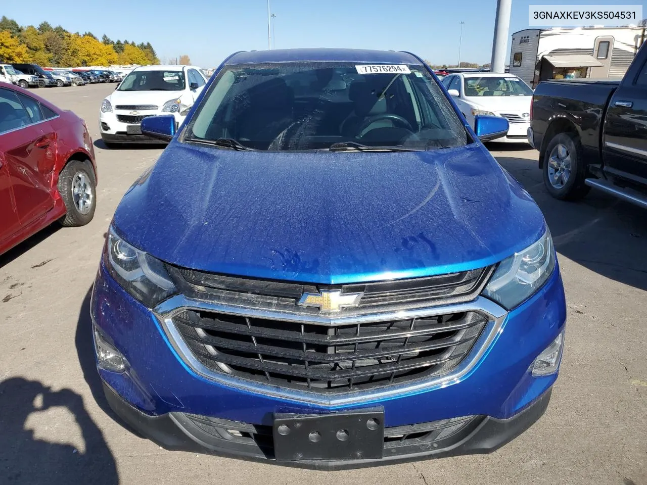 2019 Chevrolet Equinox Lt VIN: 3GNAXKEV3KS504531 Lot: 77576294