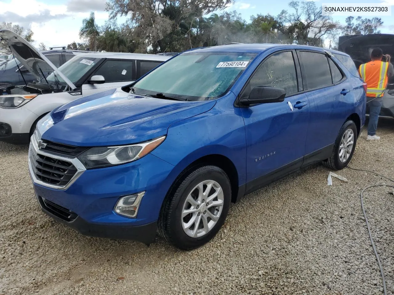 2019 Chevrolet Equinox Ls VIN: 3GNAXHEV2KS527303 Lot: 77590104