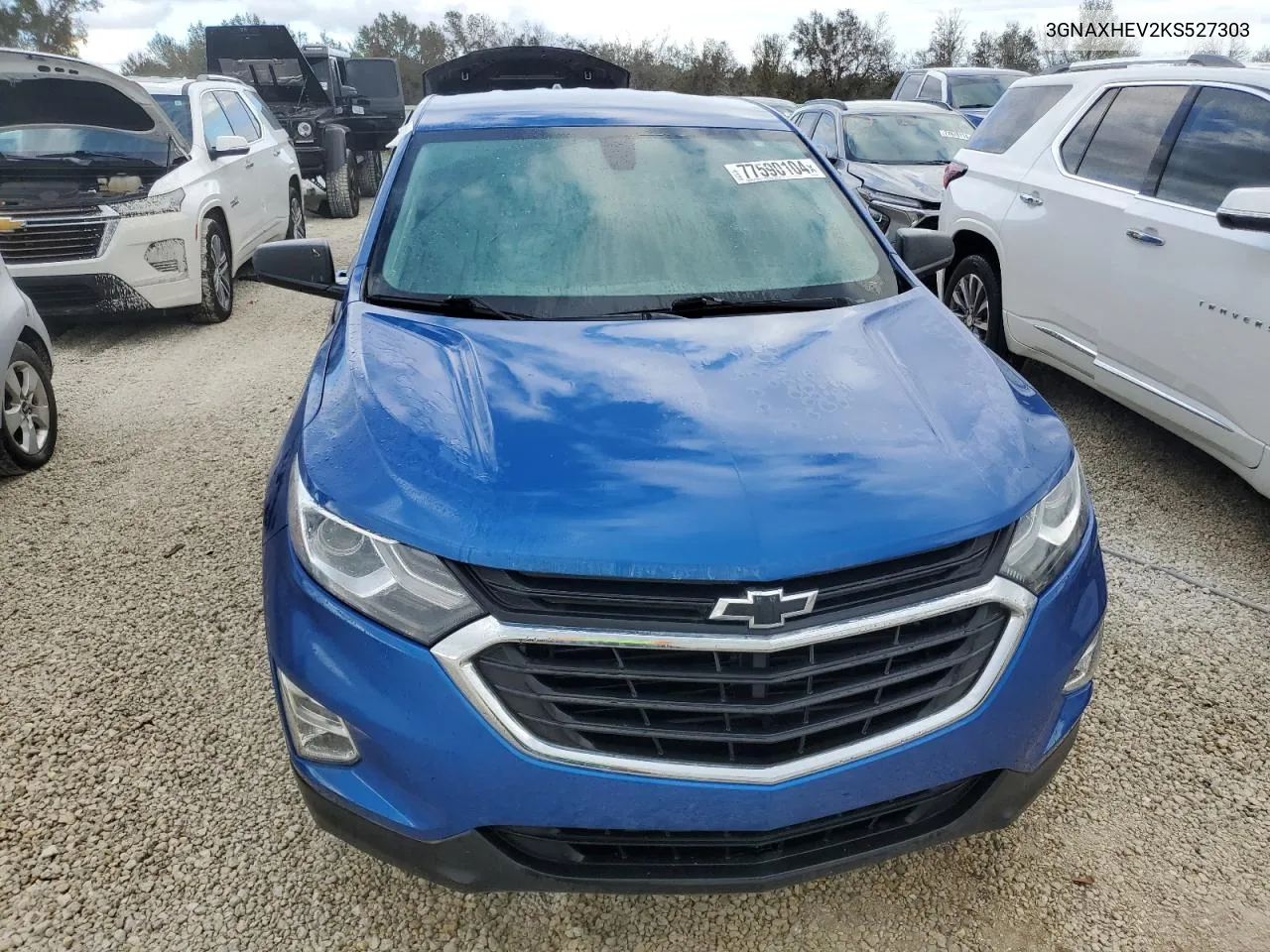 2019 Chevrolet Equinox Ls VIN: 3GNAXHEV2KS527303 Lot: 77590104