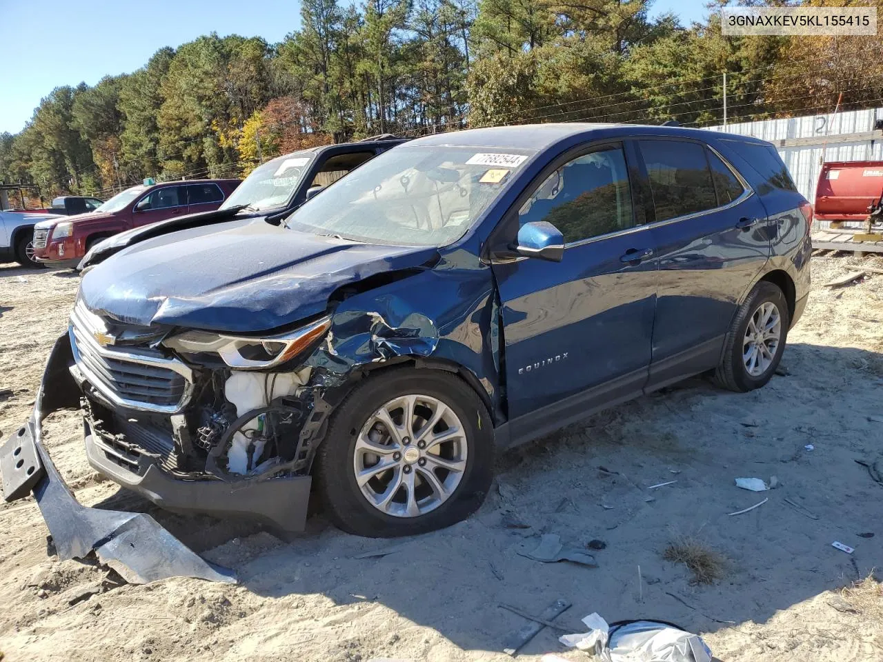 2019 Chevrolet Equinox Lt VIN: 3GNAXKEV5KL155415 Lot: 77682544