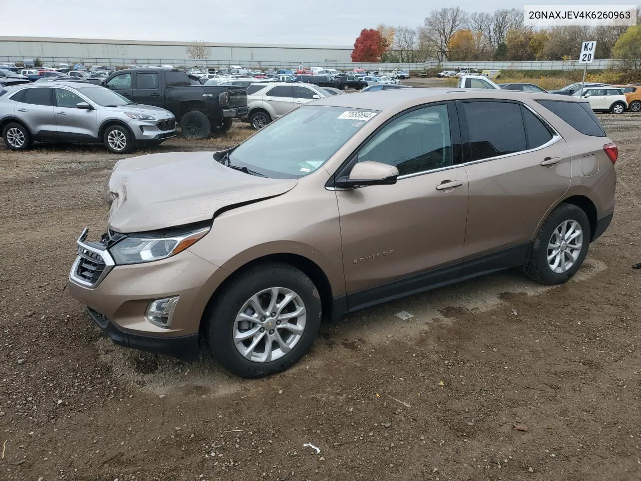 2019 Chevrolet Equinox Lt VIN: 2GNAXJEV4K6260963 Lot: 77693894