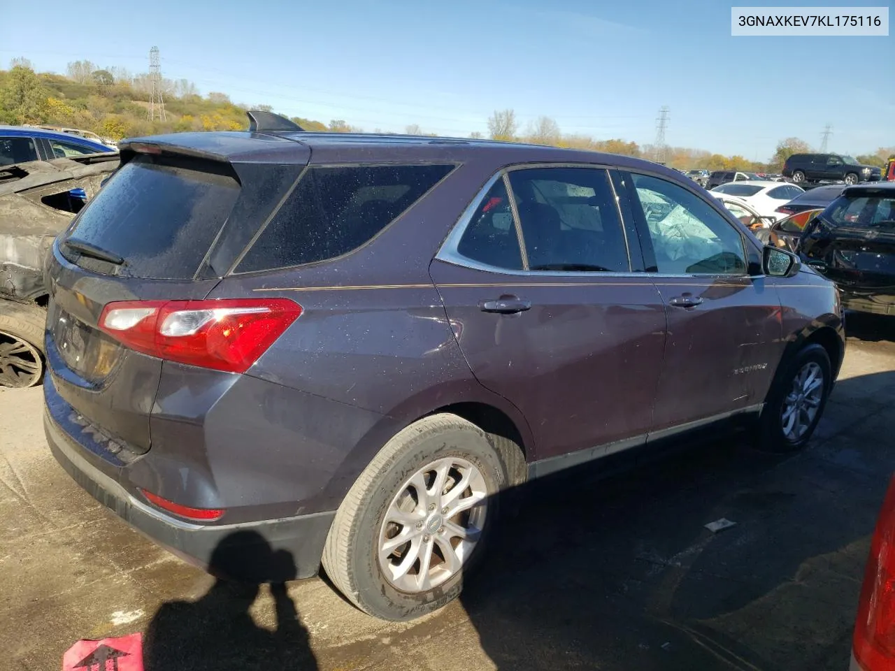 2019 Chevrolet Equinox Lt VIN: 3GNAXKEV7KL175116 Lot: 77697264