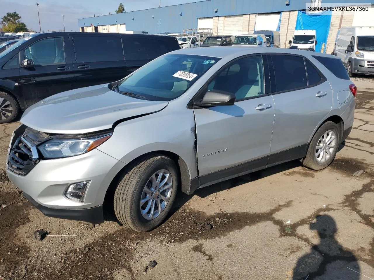 2019 Chevrolet Equinox Ls VIN: 3GNAXHEVXKL367360 Lot: 77699224