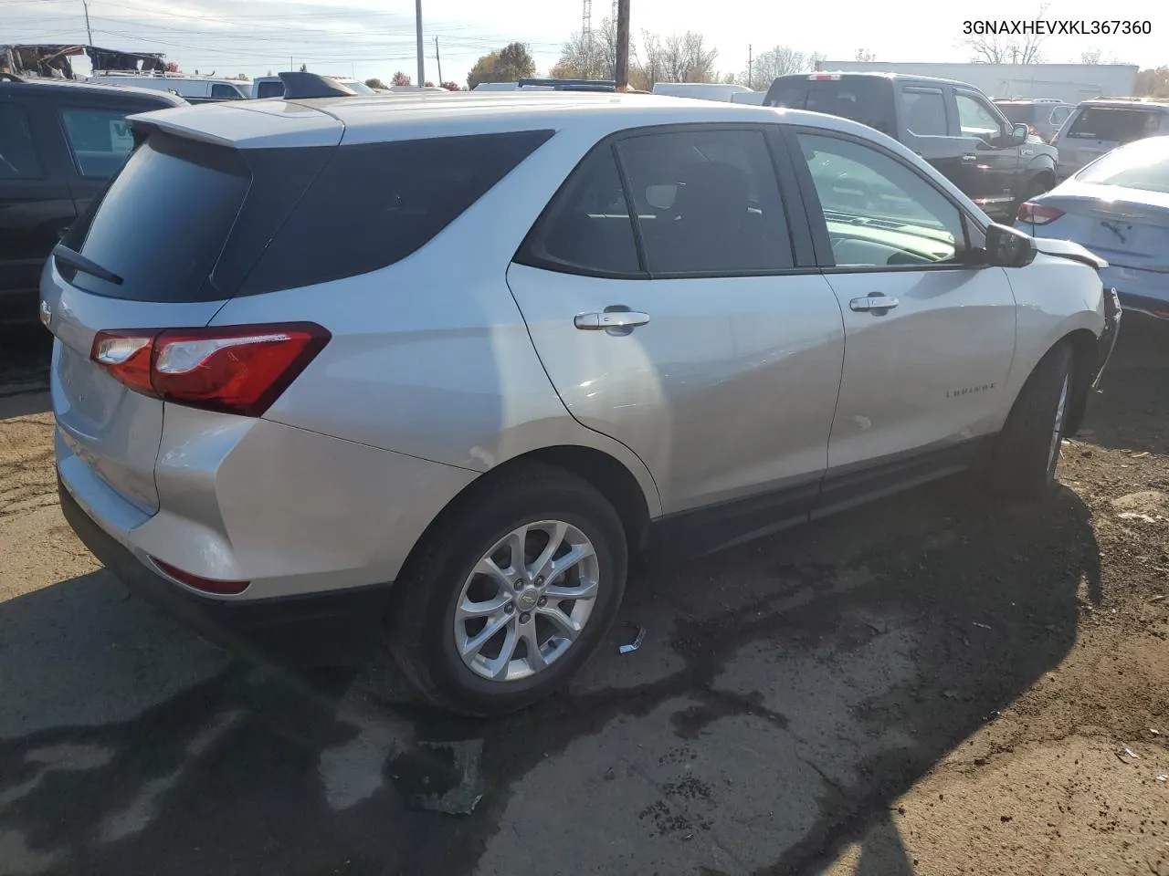 2019 Chevrolet Equinox Ls VIN: 3GNAXHEVXKL367360 Lot: 77699224